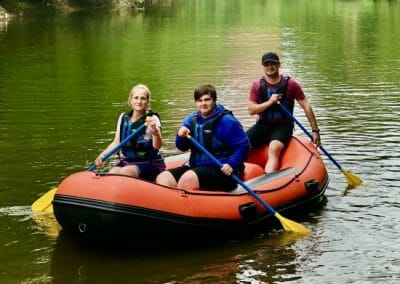 Mini raft hire in Ironbridge Gorge